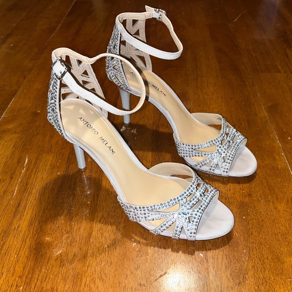 Antonio Melani Rhinestone Embellished Dress Heels - Picture 1 of 5